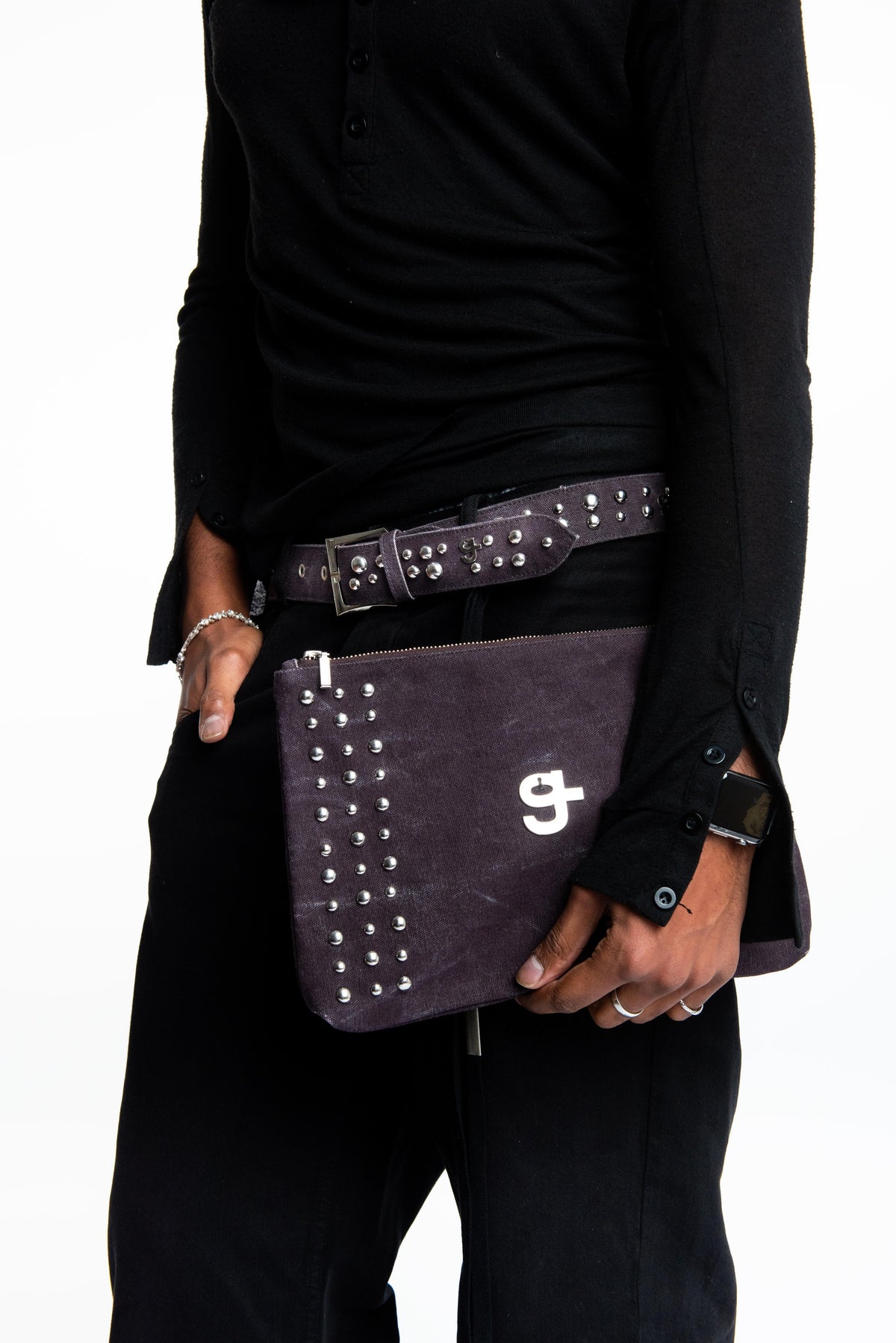Large Studded Pouch – GITIKA